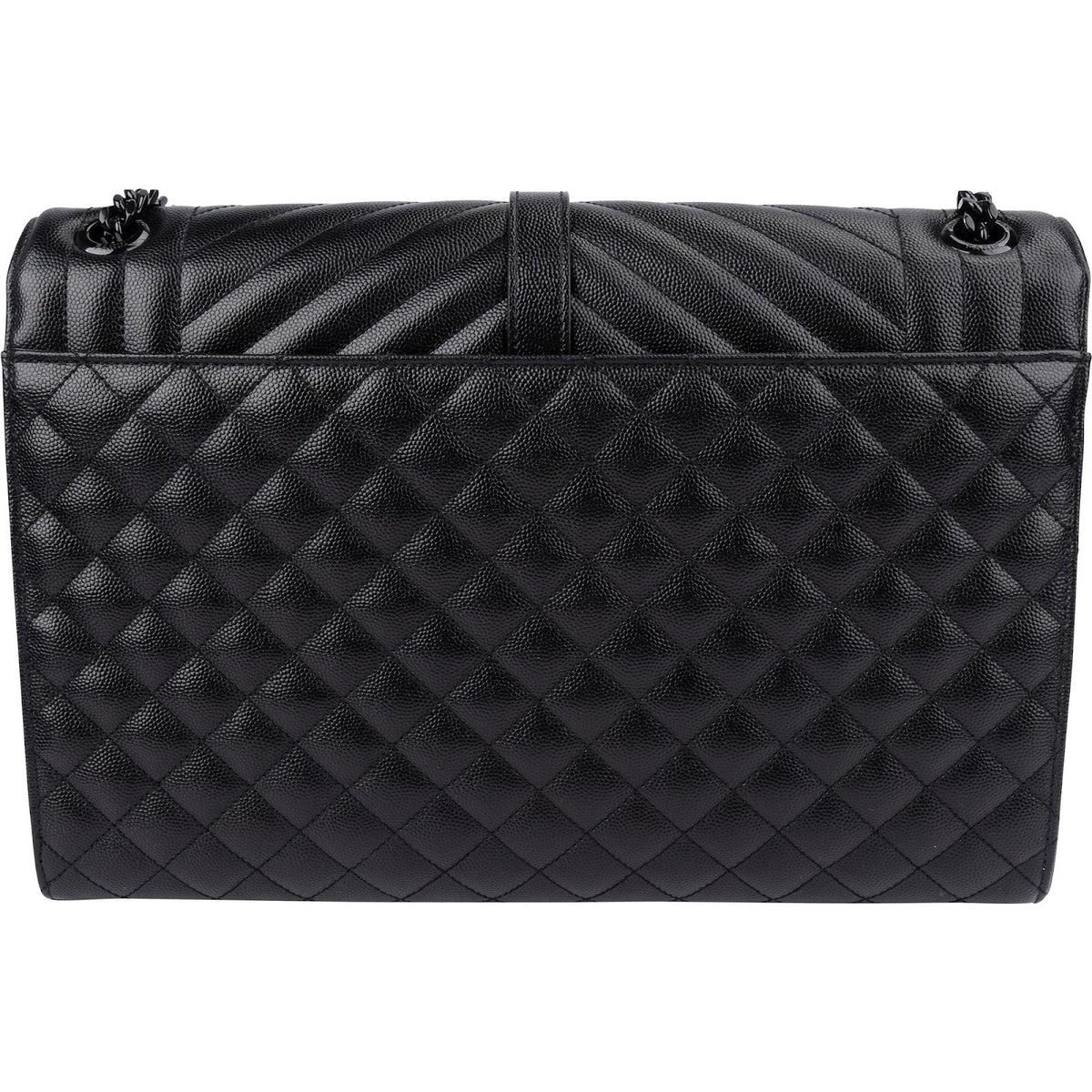 Saint Laurent Grain De Poudre Leather Large Envelope Crossbody Bag