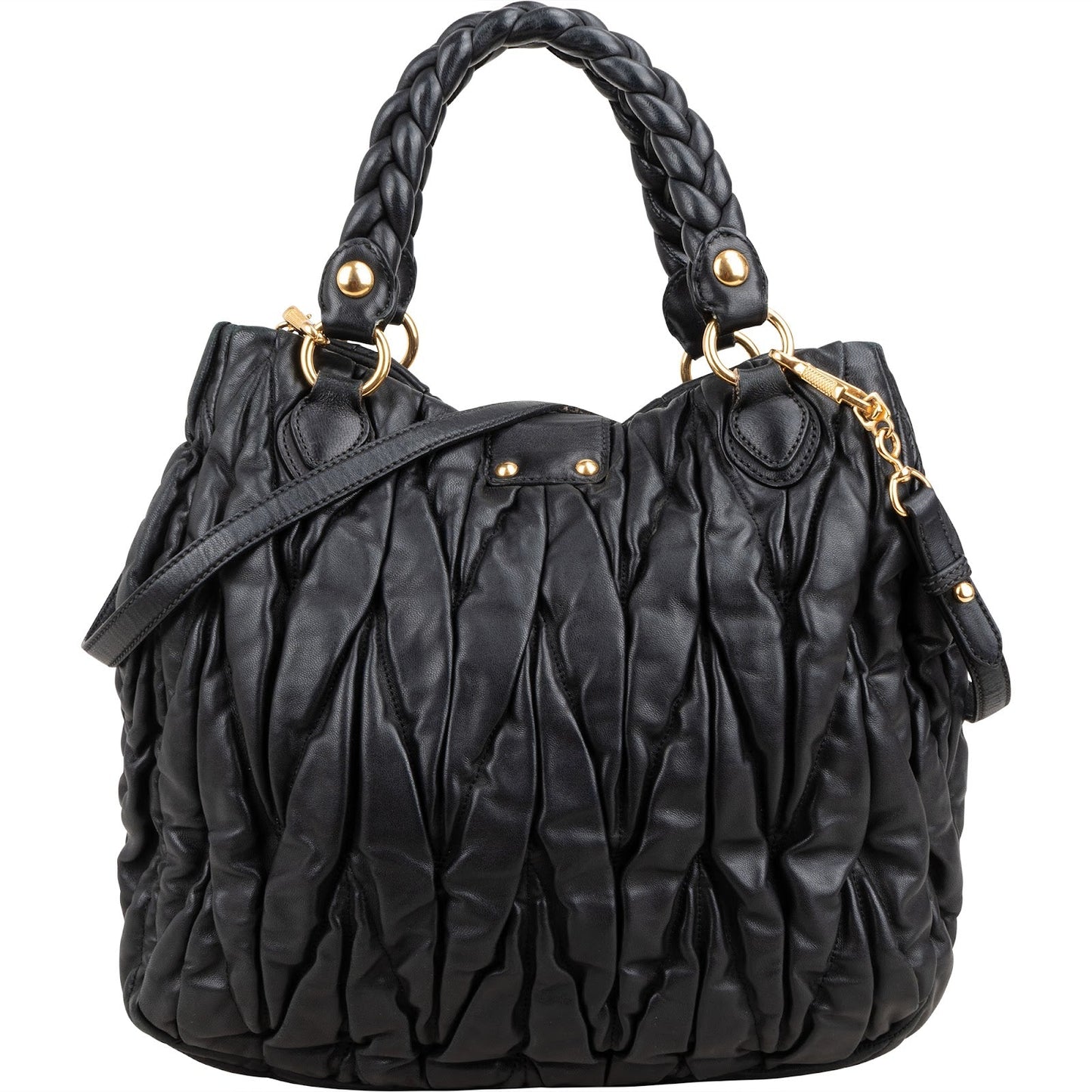 Miu Miu Matelassé Nappa Leather Coffer Handbag