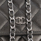 Chanel Quilted Metallic Lambskin Leather Wallet On Chain Crossbody Bag