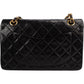 Chanel Quilted Lambskin 24K Gold Small Double Flap Shoulder Bag