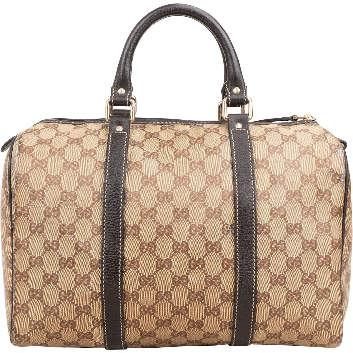 Gucci Monogram GG Coated Canvas Boston Handbag