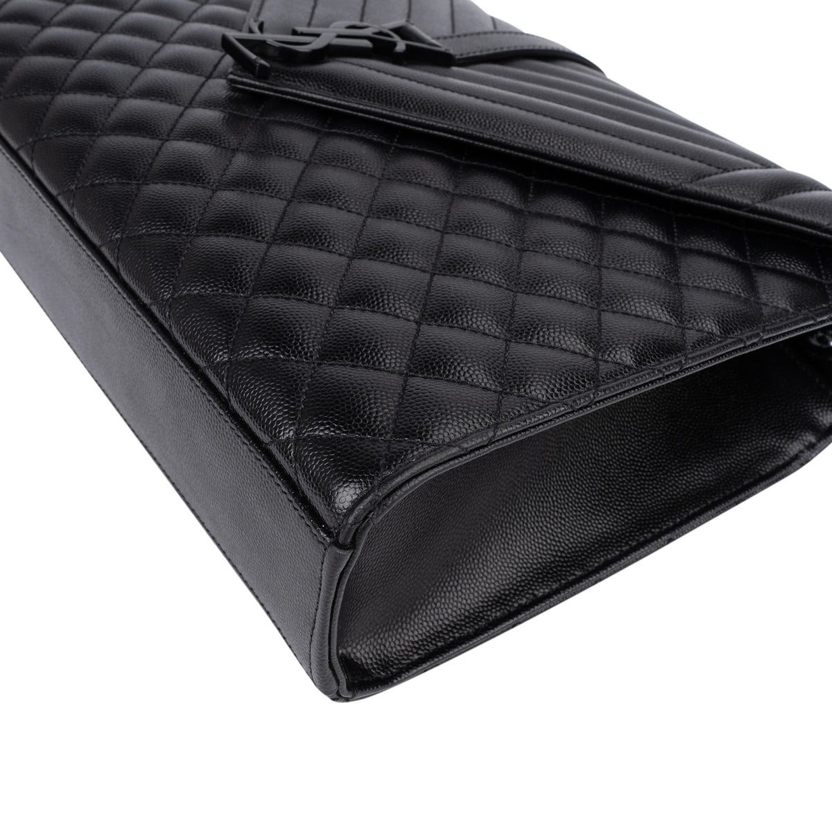 Saint Laurent Grain De Poudre Leather Large Envelope Crossbody Bag