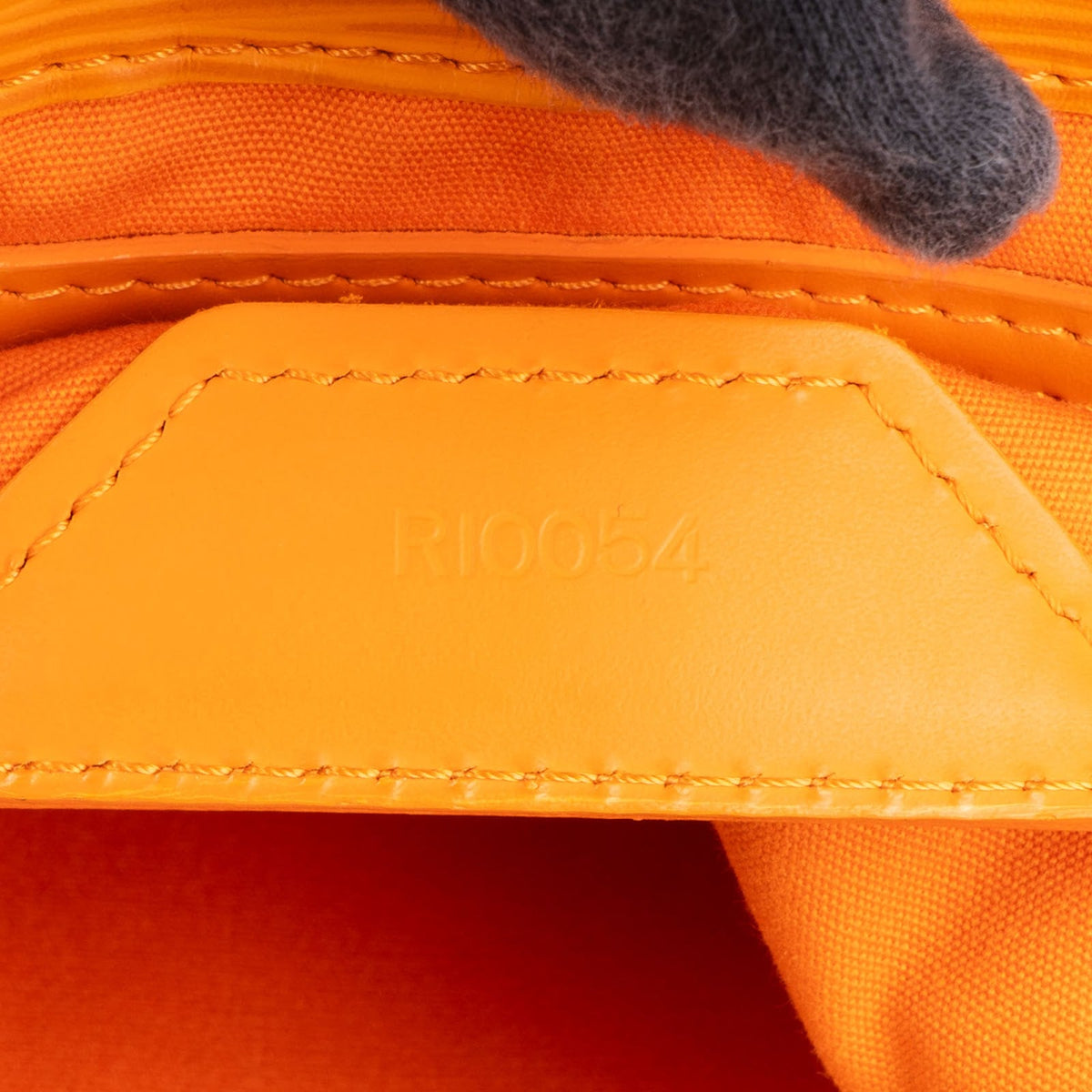 Louis Vuitton Orange Epi Leather Sac Plat Handbag