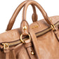 Miu Miu Brown Leather Vitello Lux Bow Shoulder Bag