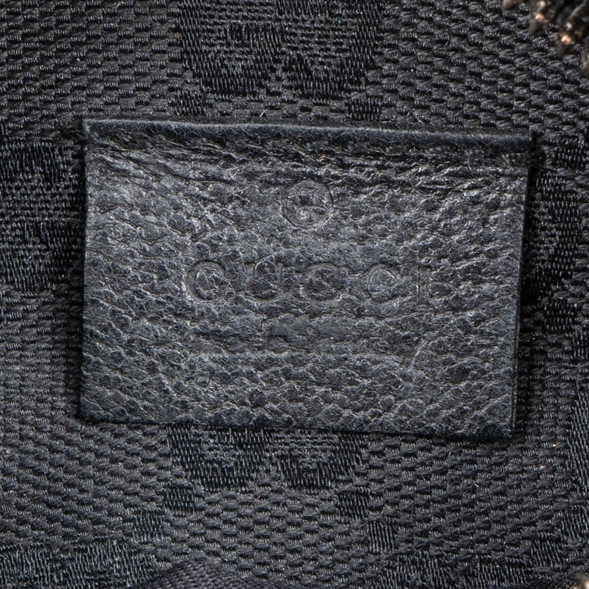 Gucci Black Monogram GG Canvas Belt Crossbody Bag
