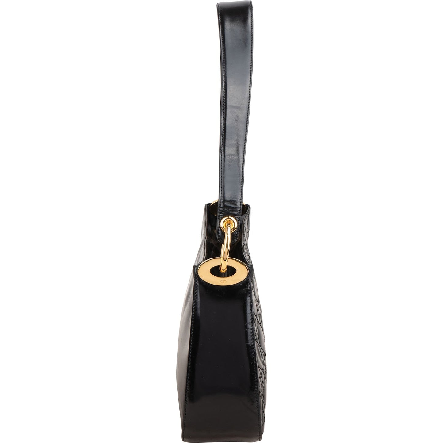 Christian Dior Patent Leather Cannage Shoulder Bag