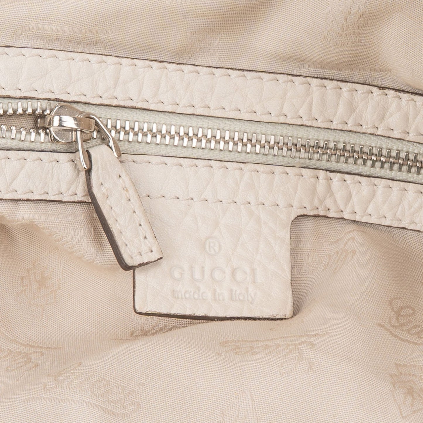 Gucci Monogram GG Heavy Braided Handle Bamboo Shoulder Bag