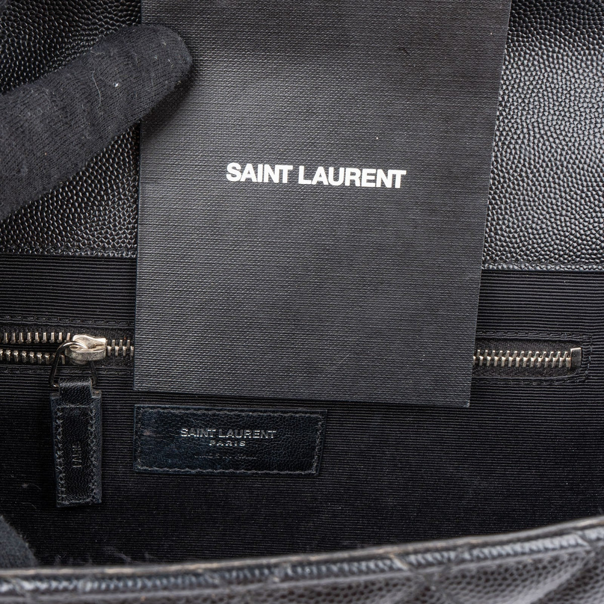 Saint Laurent Quilted Grained Leather Large Envelope Crossbody Bag