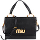 Miu Miu Black Madras Leather Top Handle Crossbody Handbag