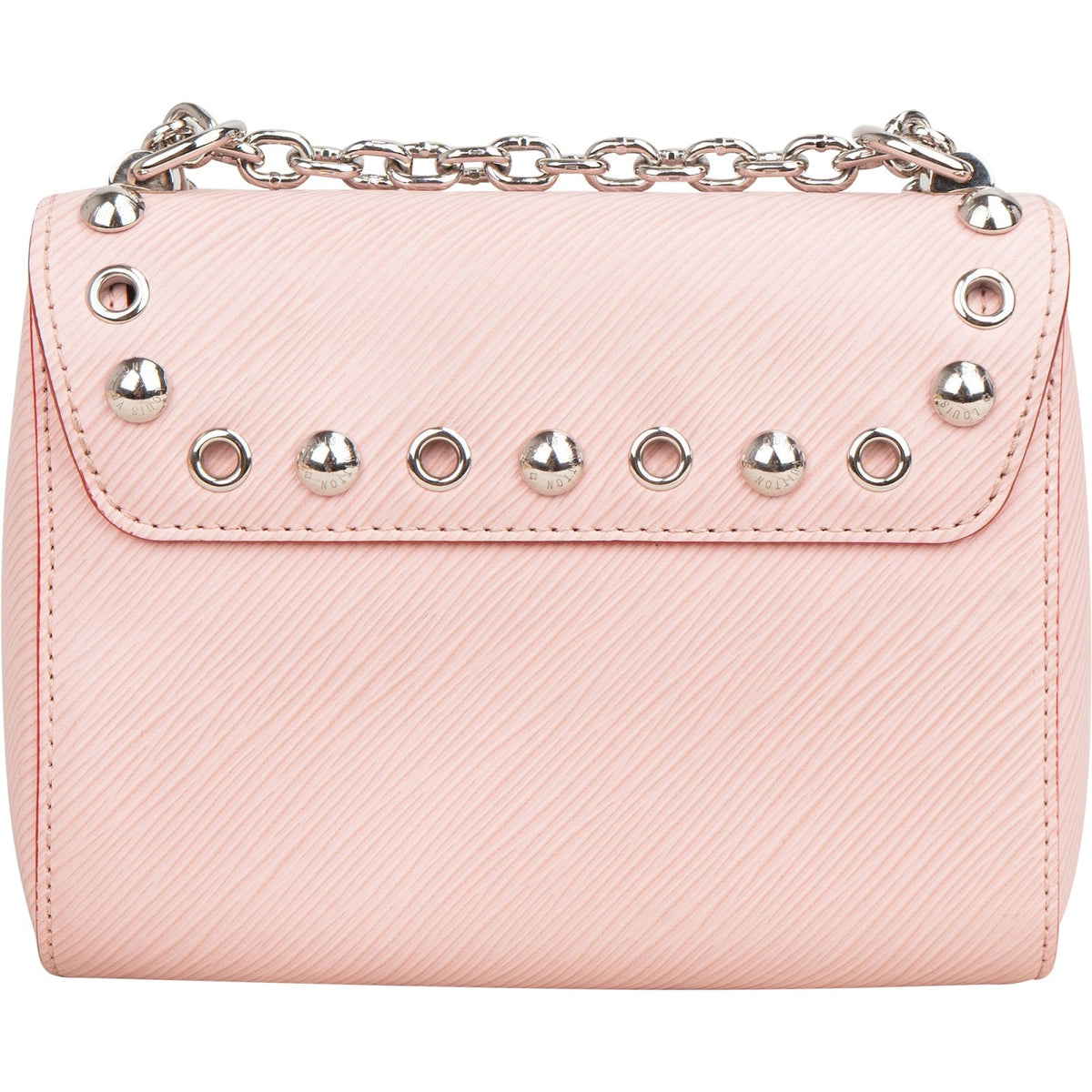 Louis Vuitton Rose Ballerine Epi Leather Studdy Perfo Twist PM Crossbody Bag