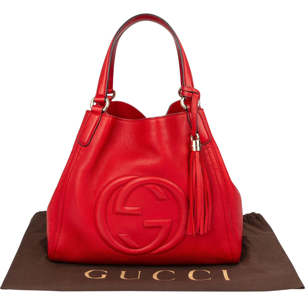 Gucci Soho Tassel Hobo Shopper aus genarbtem Leder – Ansicht 2