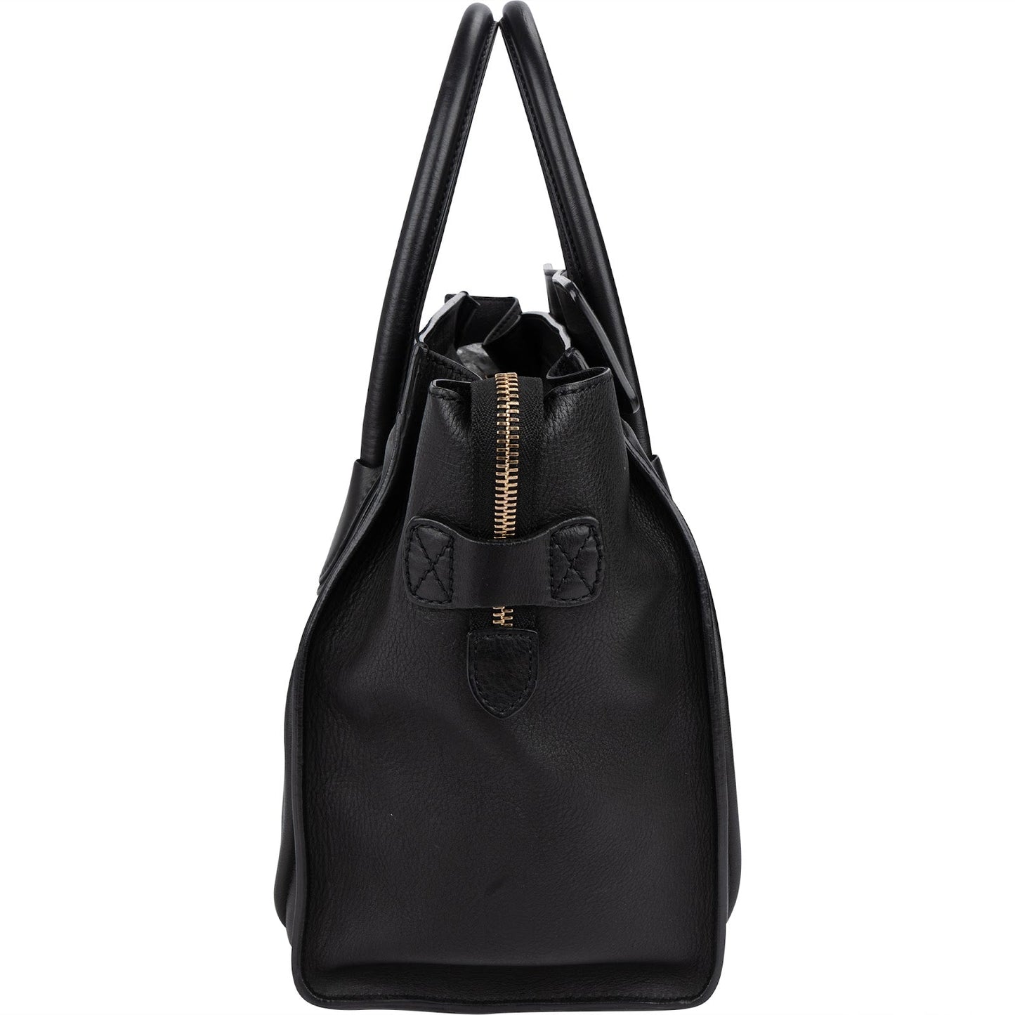 Celine Black Leather Luggage Handbag
