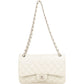 Chanel Quilted Caviar Leather Palladium Jumbo Double Flap Crossbody Bag