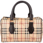 Burberry Haymarket Check Coated Canvas Boston 30 Handbag