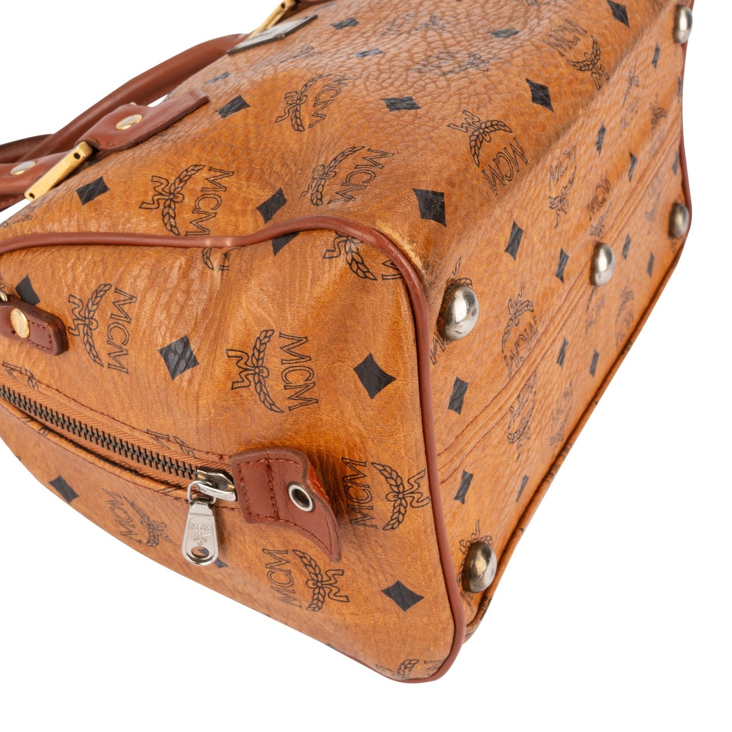 MCM Monogram Visetos Boston Handbag
