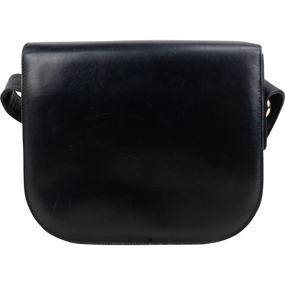 Celine Navy Boxcalf Leather Horse Carriage Triomphe Shoulder Bag