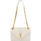 Saint Laurent Quilted Grain de Poudre Leather Small Envelope Crossbody Bag