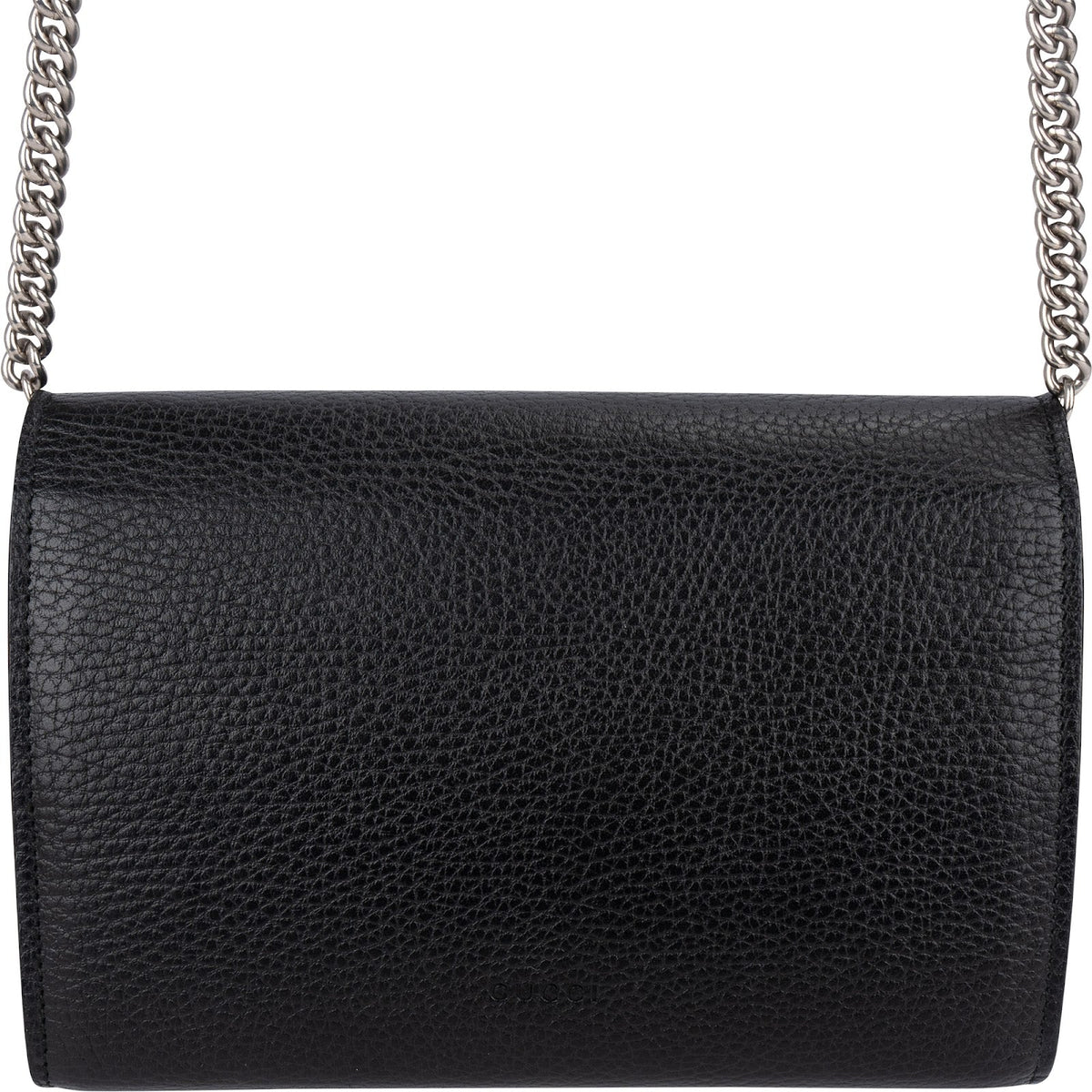 Gucci Grained Leather Crystal Dionysus Mini Chain Wallet Crossbody Bag