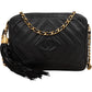 Chanel Quilted Lambskin CC Tassel Crossbody Bag