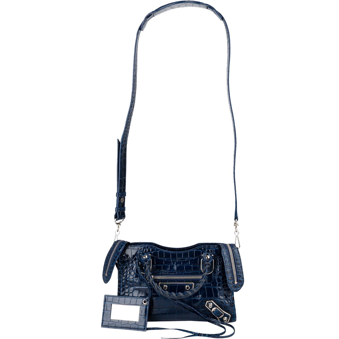 Balenciaga Croc-Embossed Leather Neo Cagole City Handbag
