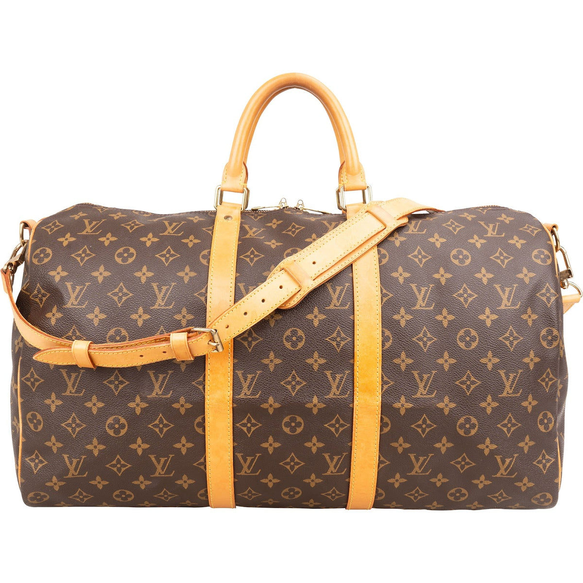 Louis Vuitton Keepall 50 Bandoulière aus Monogram Canvas – Vorderansicht
