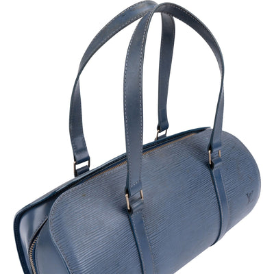 Louis Vuitton Blue Epi Leather Soufflot Handbag