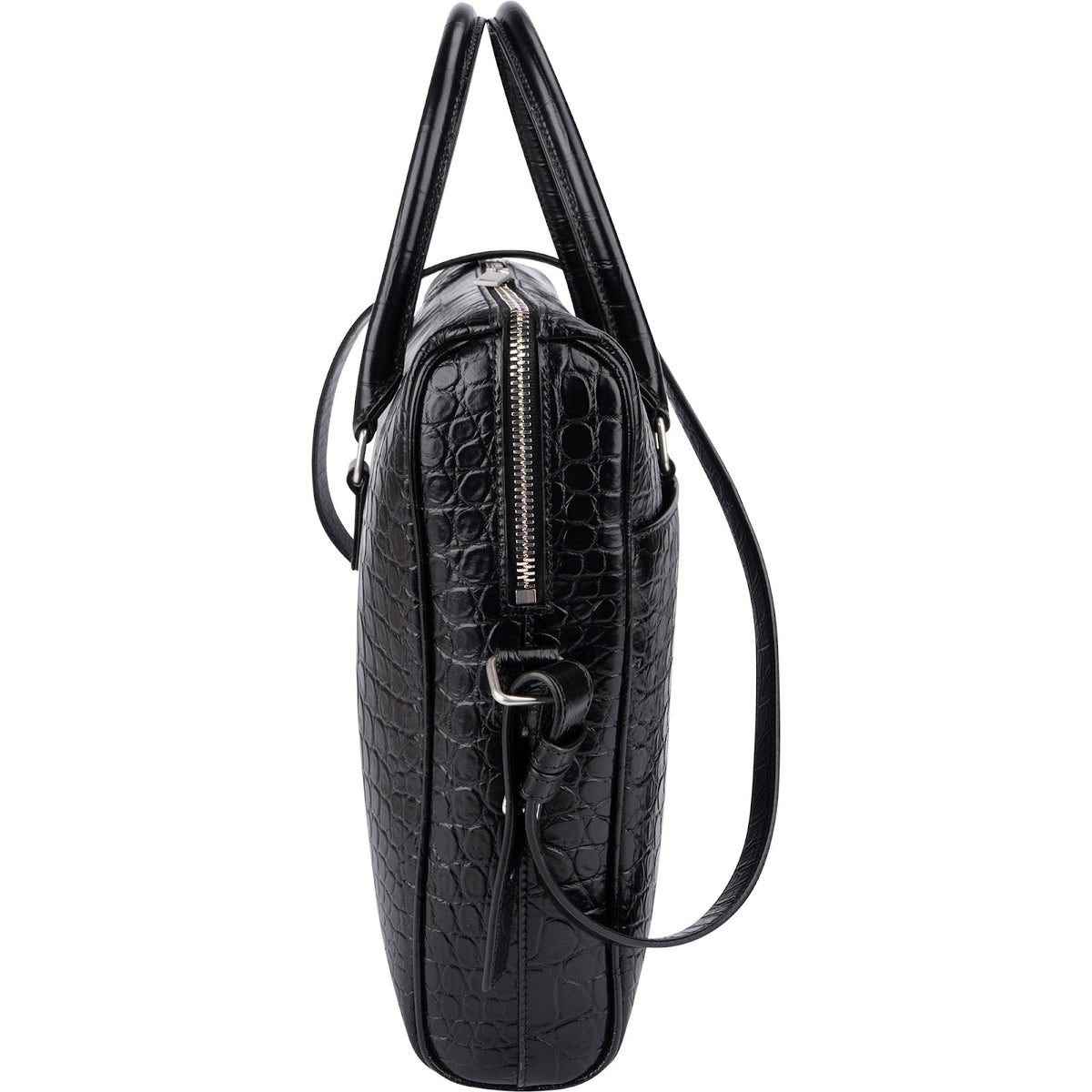 Yves Saint Laurent Croc-Embossed Leather Avec Briefcase Shoulder Handbag