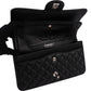 Chanel Quilted Caviar Leather Palladium Medium Double Flap Shoulder Bag
