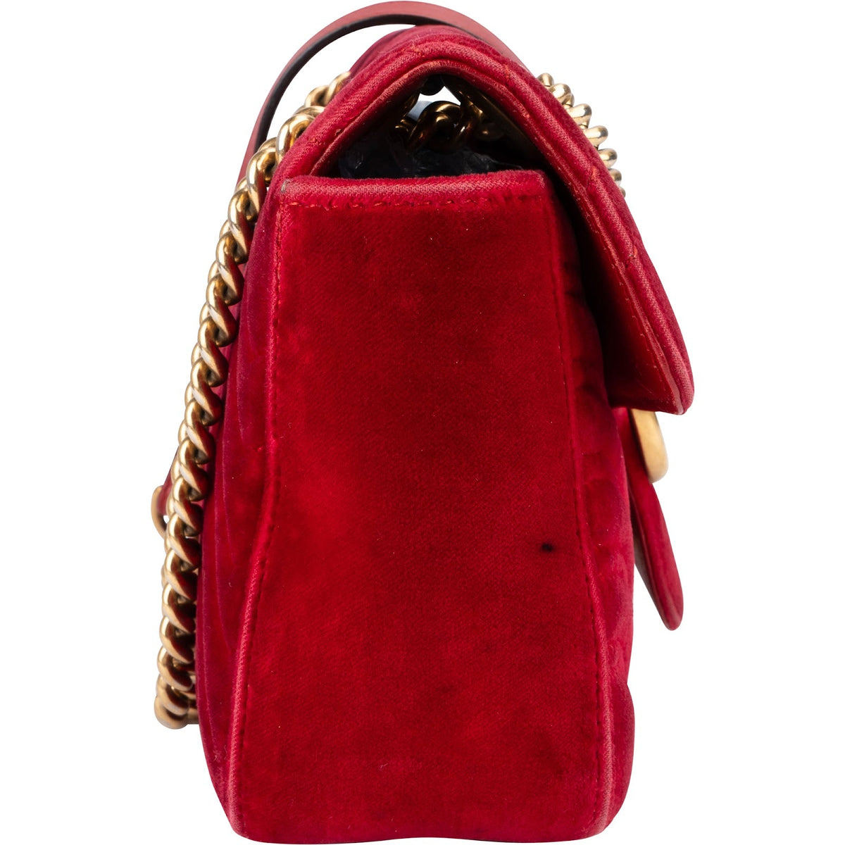 Gucci Velvet Matelassé GG Marmont Crossbody Bag