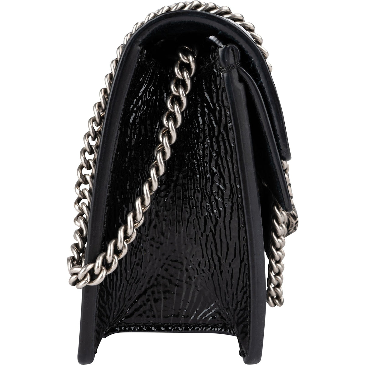 Gucci Wrinkled Patent Leather Dionysus Super Mini Crossbody Bag