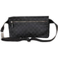 Gucci Black Monogram GG Canvas Belt Crossbody Bag