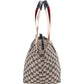 Gucci Plus Monogram GG Canvas Web Shopper Tote Handbag