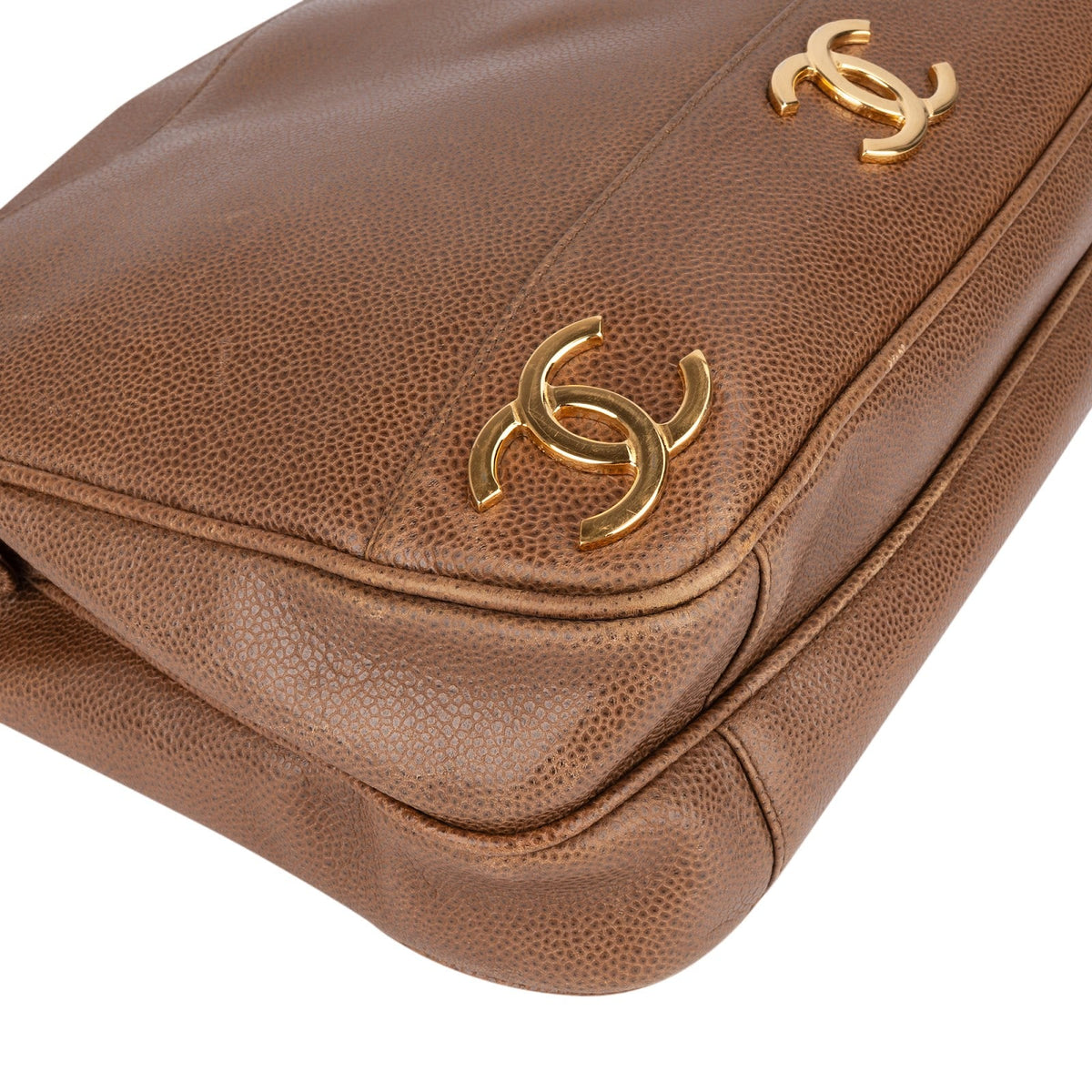 Chanel Caviar Leather Triple CC Tote Shoulder Bag
