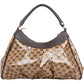 Gucci Monogram GG Crystal Abbey D-Ring Hobo Shoulder Bag