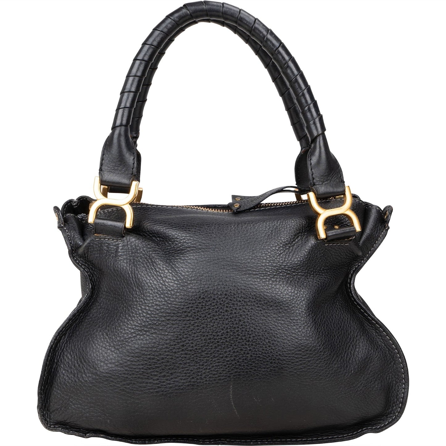 Chloé Grained Calfskin Leather Medium Marcie Satchel Handbag