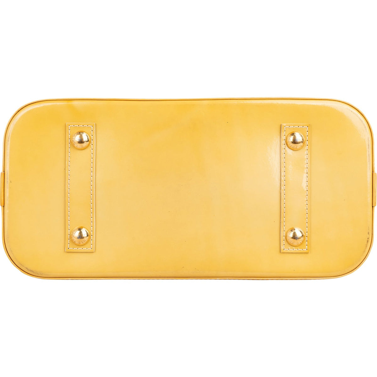 Louis Vuitton Alma PM aus gelbem Monogram Vernis – Ansicht 6