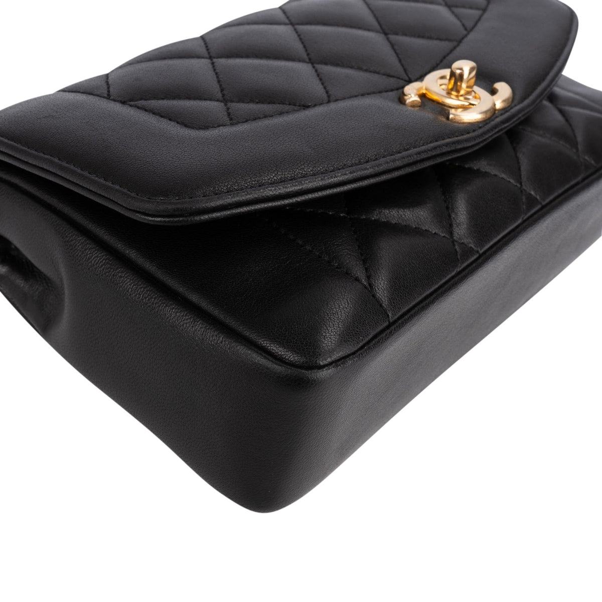 Chanel Quilted Lambskin Diana New Collection Single Flap Crossbody Bag