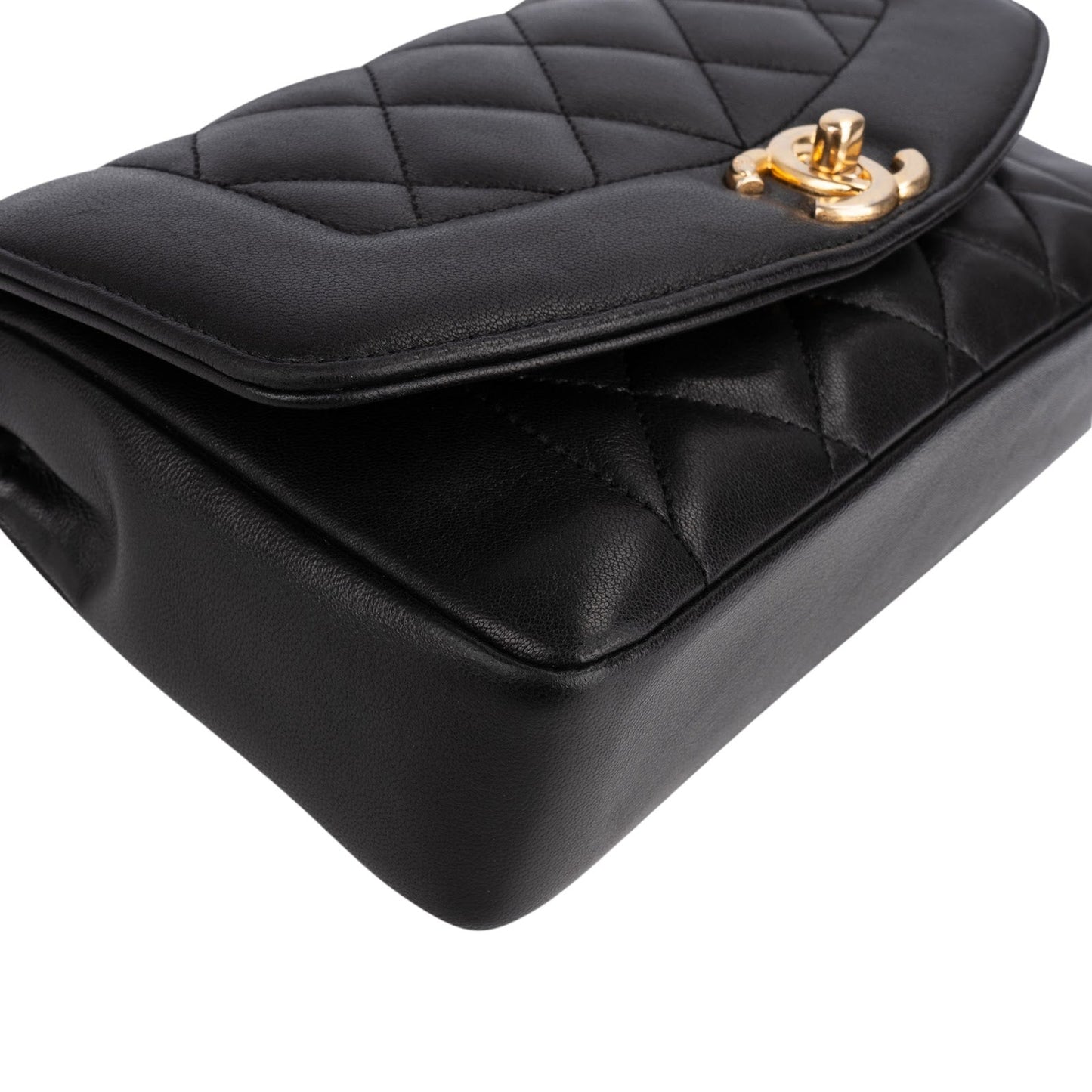 Chanel Quilted Lambskin Diana New Collection Single Flap Crossbody Bag