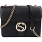 Gucci Grained Leather Interlocking GG Shoulder Crossbody Bag