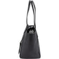 Gucci Black Grained Leather Swing Tote Shopper Shoulder Bag