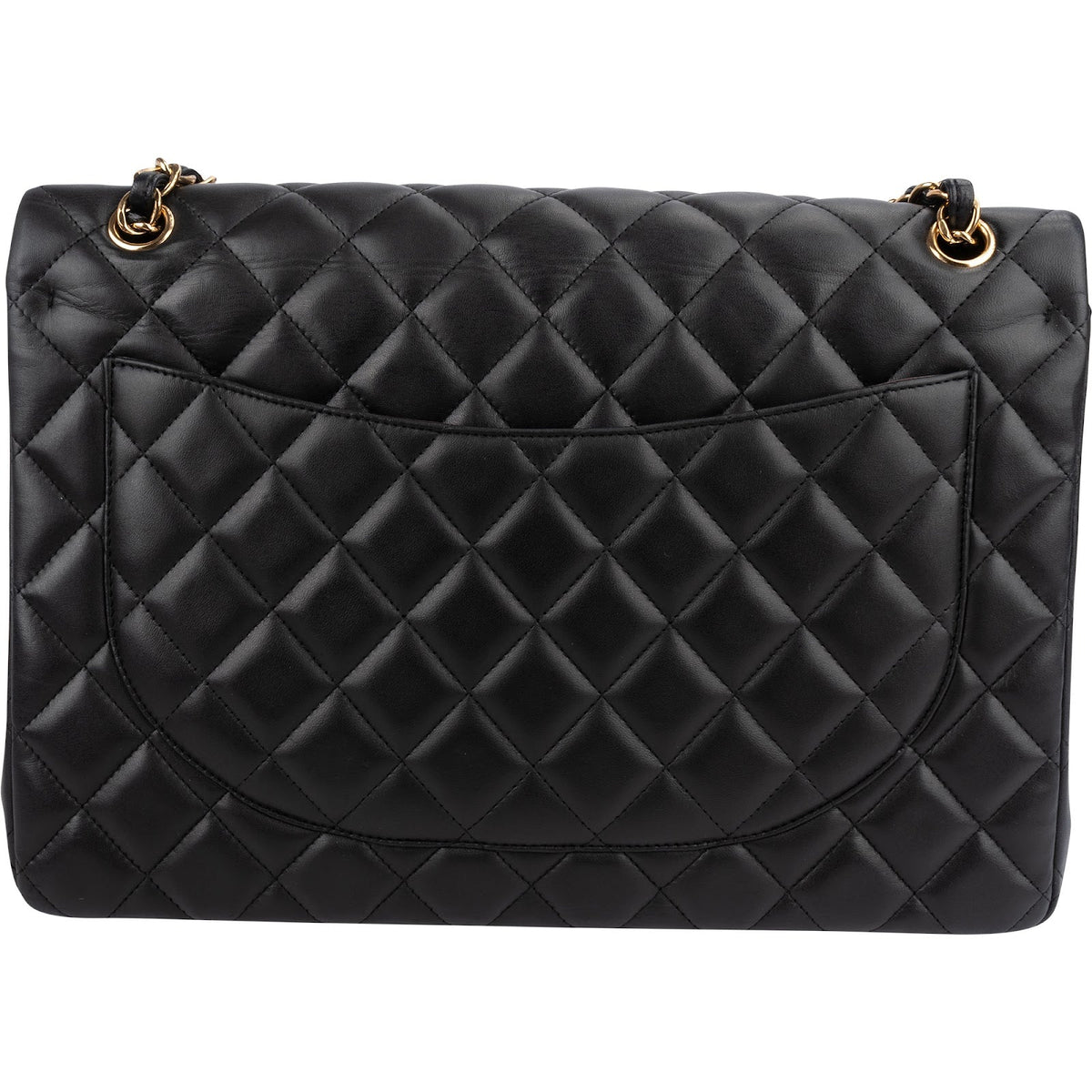 Chanel Quilted Lambskin Maxi Double Flap Crossbody Bag