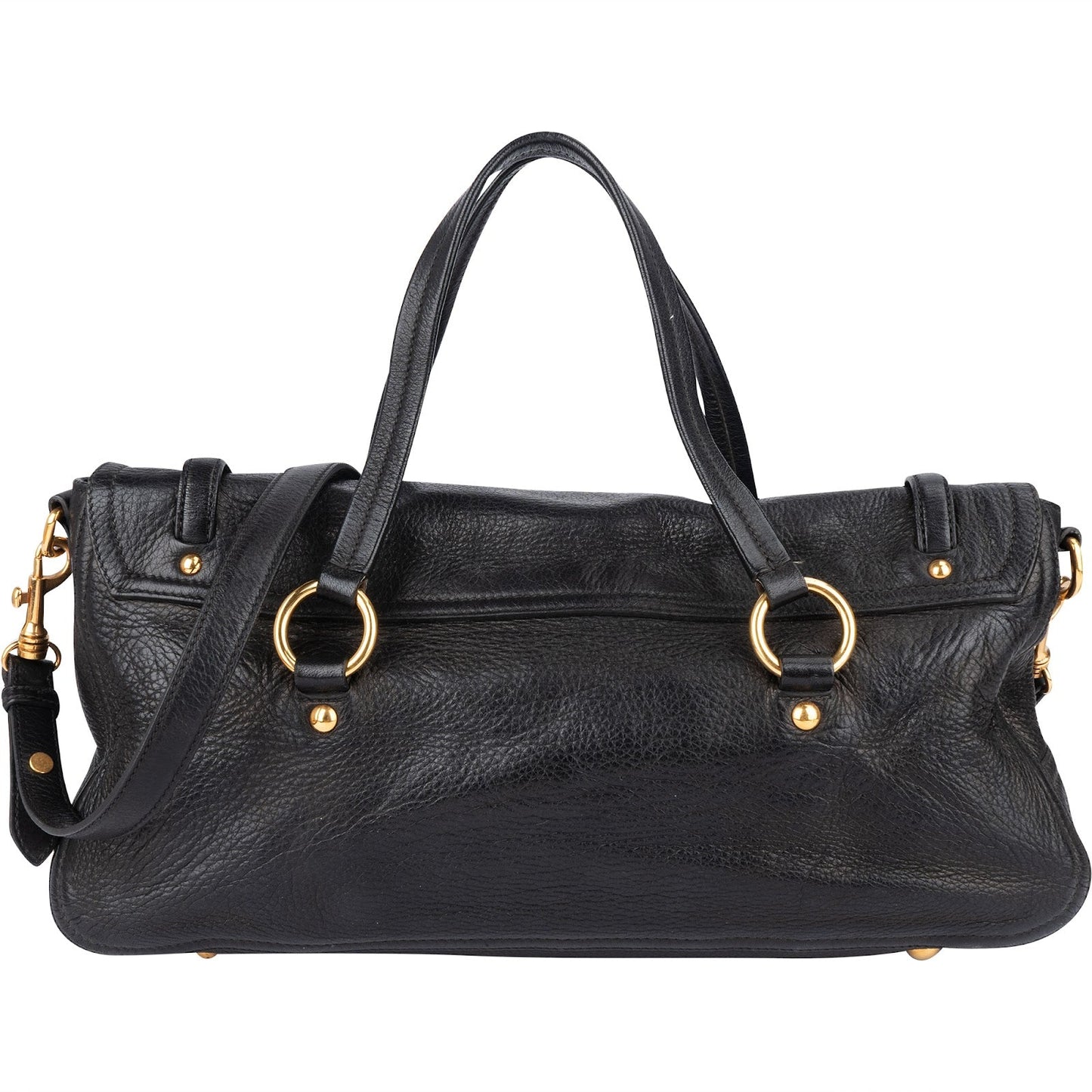 Miu Miu Vitello Lux Leather Coffer Satchel Handbag