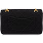 Chanel Quilted Jersey 24K Gold Medium Double Flap Crossbody Bag
