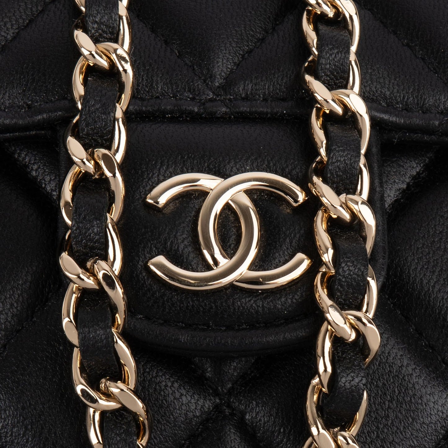 Chanel Quilted Lambskin Mini Single Flap with Top Handle Crossbody Bag