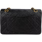Chanel Quilted Lambskin 24K Gold Small Double Flap Shoulder Bag