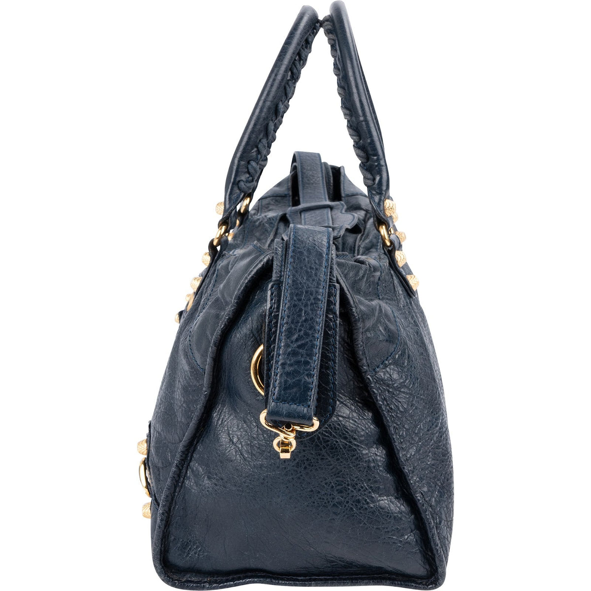 Balenciaga Blue Leather City Handbag