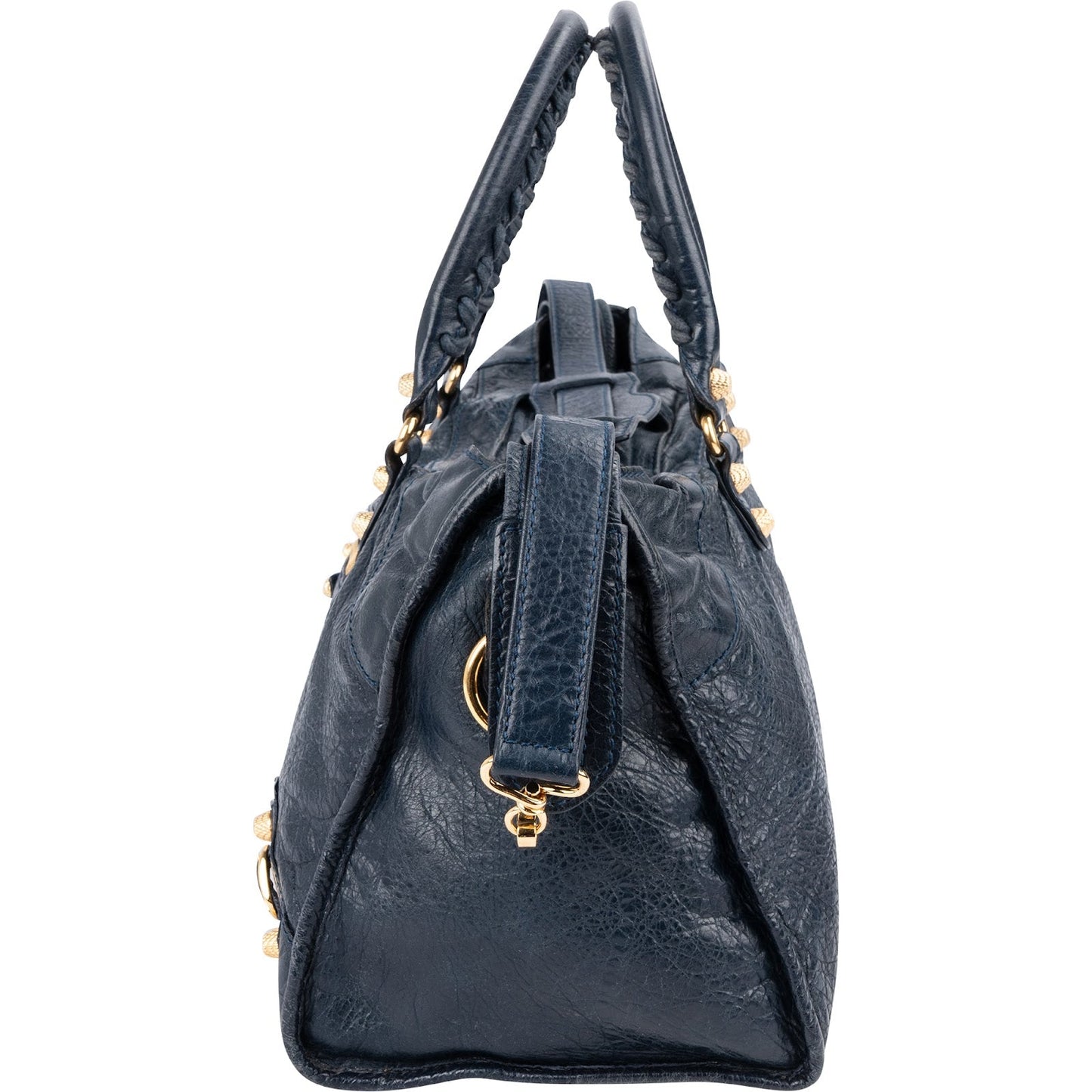 Balenciaga Blue Leather City Handbag