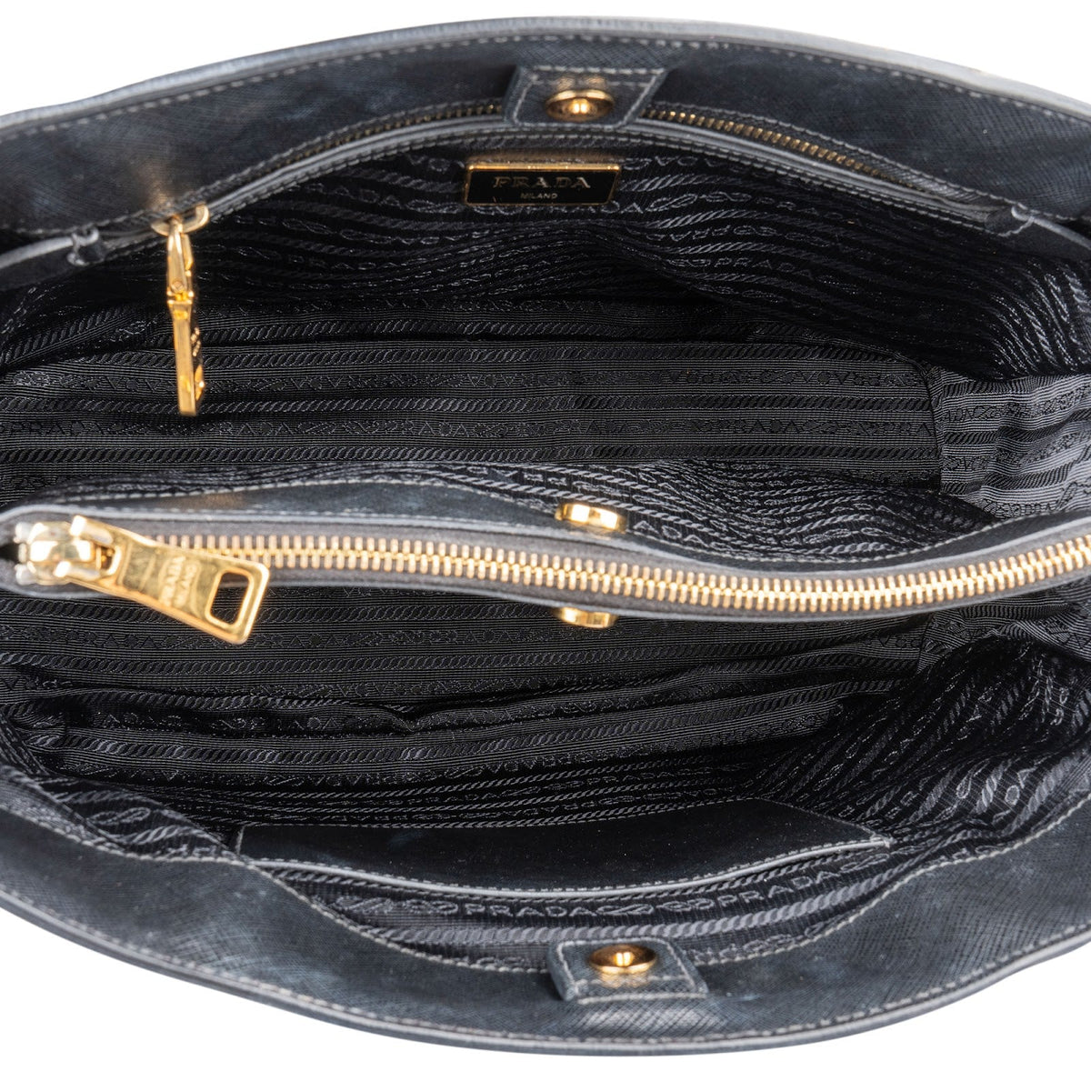 Prada Galleria aus schwarzem Saffiano-Leder – Ansicht 10