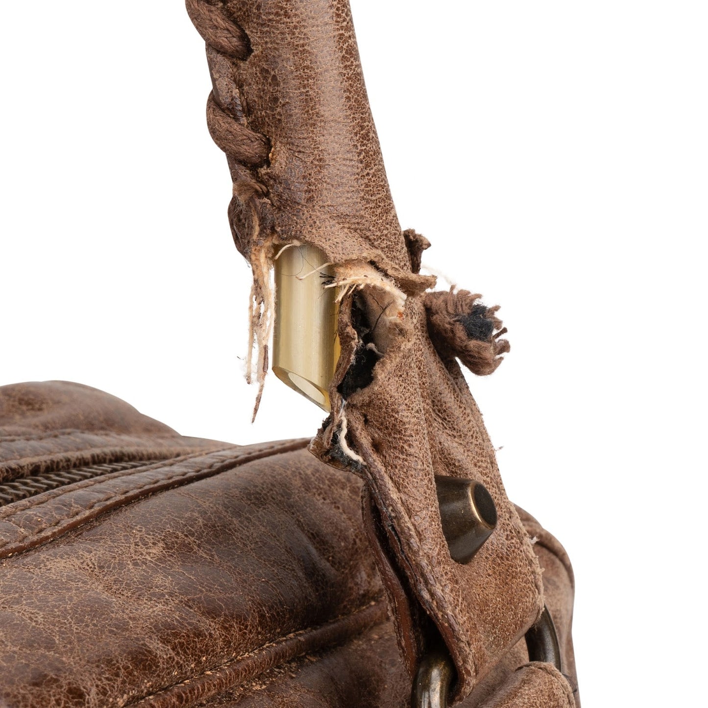 Balenciaga Brown Leather Paper Bag Tote City Handbag