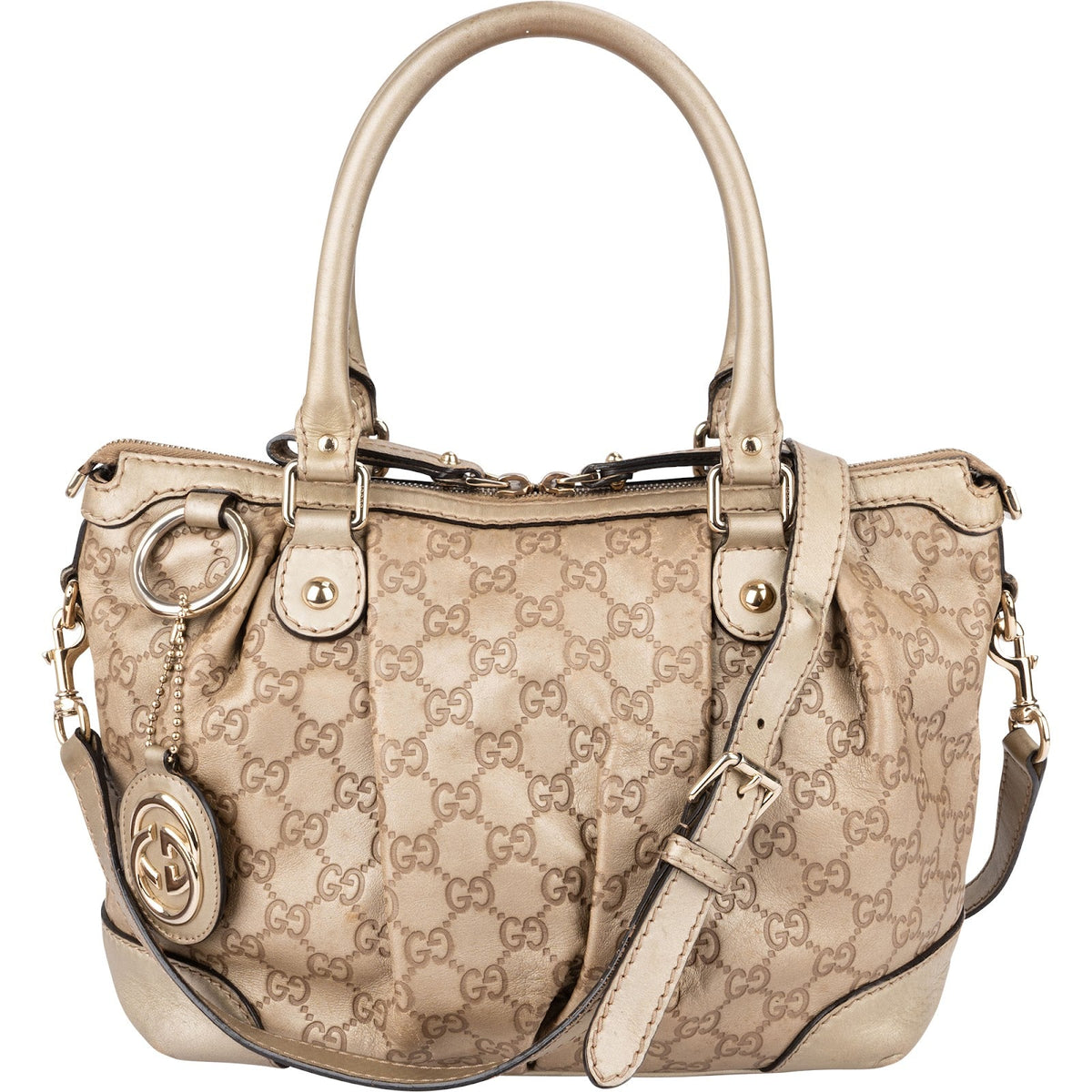 Gucci Gold Guccissima Leather Sukey Handbag